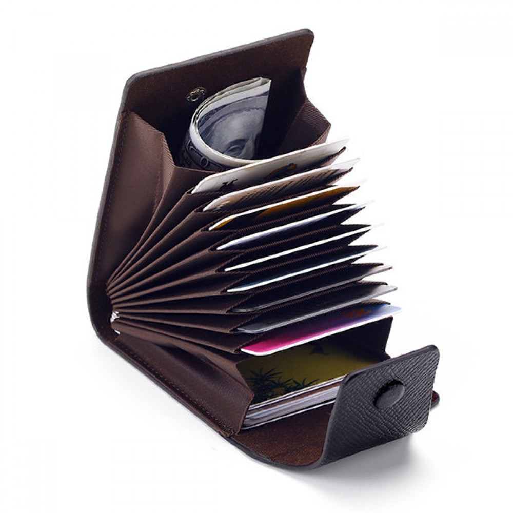 Men Plain Pure Color Multi-slot Card Holder Wallet