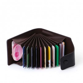 Men Plain Pure Color Multi-slot Card Holder Wallet