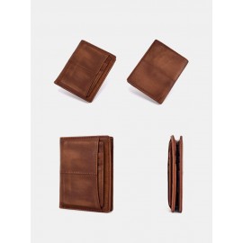 Men RFID Retro Genuine Leather Wallet Anti-theft Removable Old SIM Card Wallet