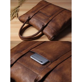 Men Retro Multi-pocket 15.6 Inch Laptop Bag Briefcase Business Handbag Crossbody Bag