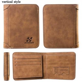Men Scrub PU Multi-card Bit Wallet SIM Card Holder Purse Bag