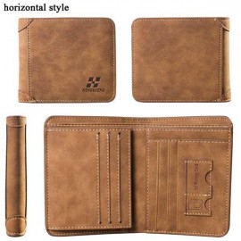 Men Scrub PU Multi-card Bit Wallet SIM Card Holder Purse Bag