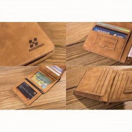 Men Scrub PU Multi-card Bit Wallet SIM Card Holder Purse Bag