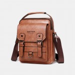 Men Solid Business Messenger Bag Crossbody Bag Briefcase