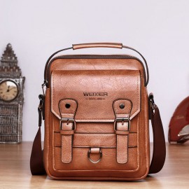 Men Solid Business Messenger Bag Crossbody Bag Briefcase