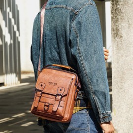 Men Solid Business Messenger Bag Crossbody Bag Briefcase