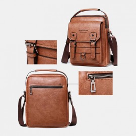 Men Solid Business Messenger Bag Crossbody Bag Briefcase