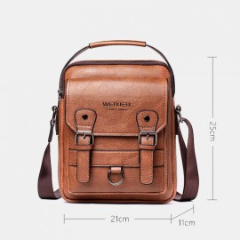 Men Solid Business Messenger Bag Crossbody Bag Briefcase