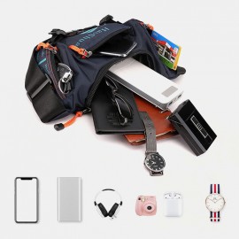 Men Sporty Headphone Plug Crossbody Bag