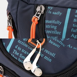 Men Sporty Headphone Plug Crossbody Bag