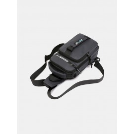 Men USB Charging Multi-carry Outdoor Waterproof Crossbody Bag Chest Bag Sling Bag