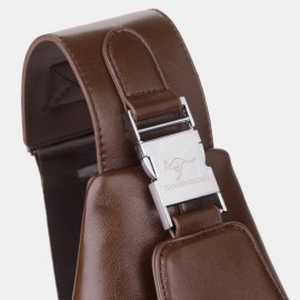 Men USB Charging Multi-pocket Large Capacity Waterproof Business Crossbody Bag Chest Bag Sling Bag