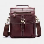 Men Vintage Genuine Leather Business Crossbody Bag