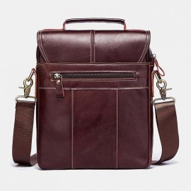 Men Vintage Genuine Leather Business Crossbody Bag