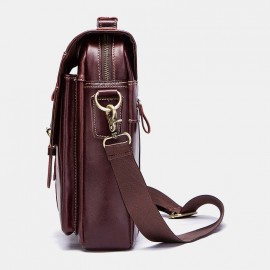 Men Vintage Genuine Leather Business Crossbody Bag