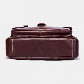 Men Vintage Genuine Leather Business Crossbody Bag