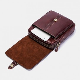 Men Vintage Genuine Leather Business Crossbody Bag