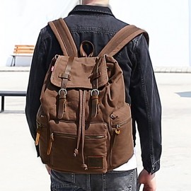 Men Vintage Waterproof Wear-resistant Outdoor Travel Backpack