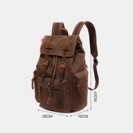Men Vintage Waterproof Wear-resistant Outdoor Travel Backpack