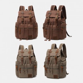 Men Vintage Waterproof Wear-resistant Outdoor Travel Backpack