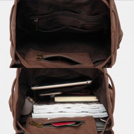 Men Vintage Waterproof Wear-resistant Outdoor Travel Backpack
