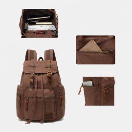 Men Vintage Waterproof Wear-resistant Outdoor Travel Backpack
