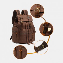 Men Vintage Waterproof Wear-resistant Outdoor Travel Backpack
