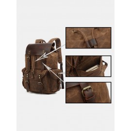Men Waterproof Canvas Retro Computer Backpack