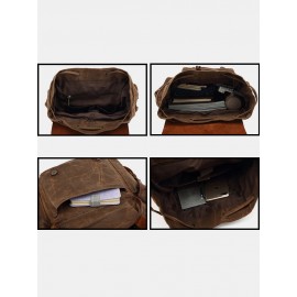 Men Waterproof Canvas Retro Computer Backpack