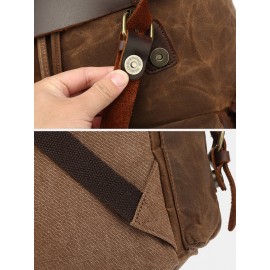 Men Waterproof Canvas Retro Computer Backpack