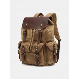 Men Waterproof Canvas Retro Computer Backpack
