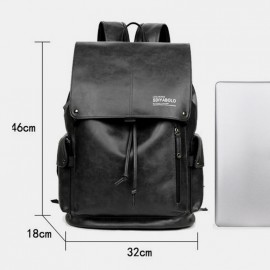 Men Waterproof Large Capacity USB Charging Earphone Hole Backpack