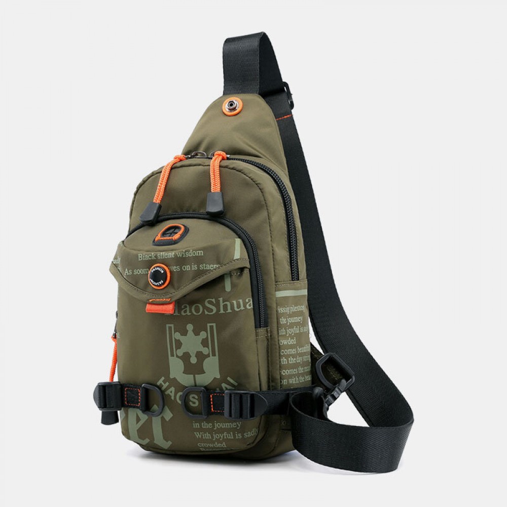 Men Waterproof Multifunctional Outdoor Chest Bag Crossbody Bag
