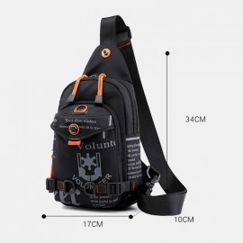 Men Waterproof Multifunctional Outdoor Chest Bag Crossbody Bag
