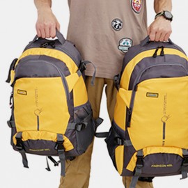 Men Waterproof Patchwork Bag Large Capacity Outdoor Backpack