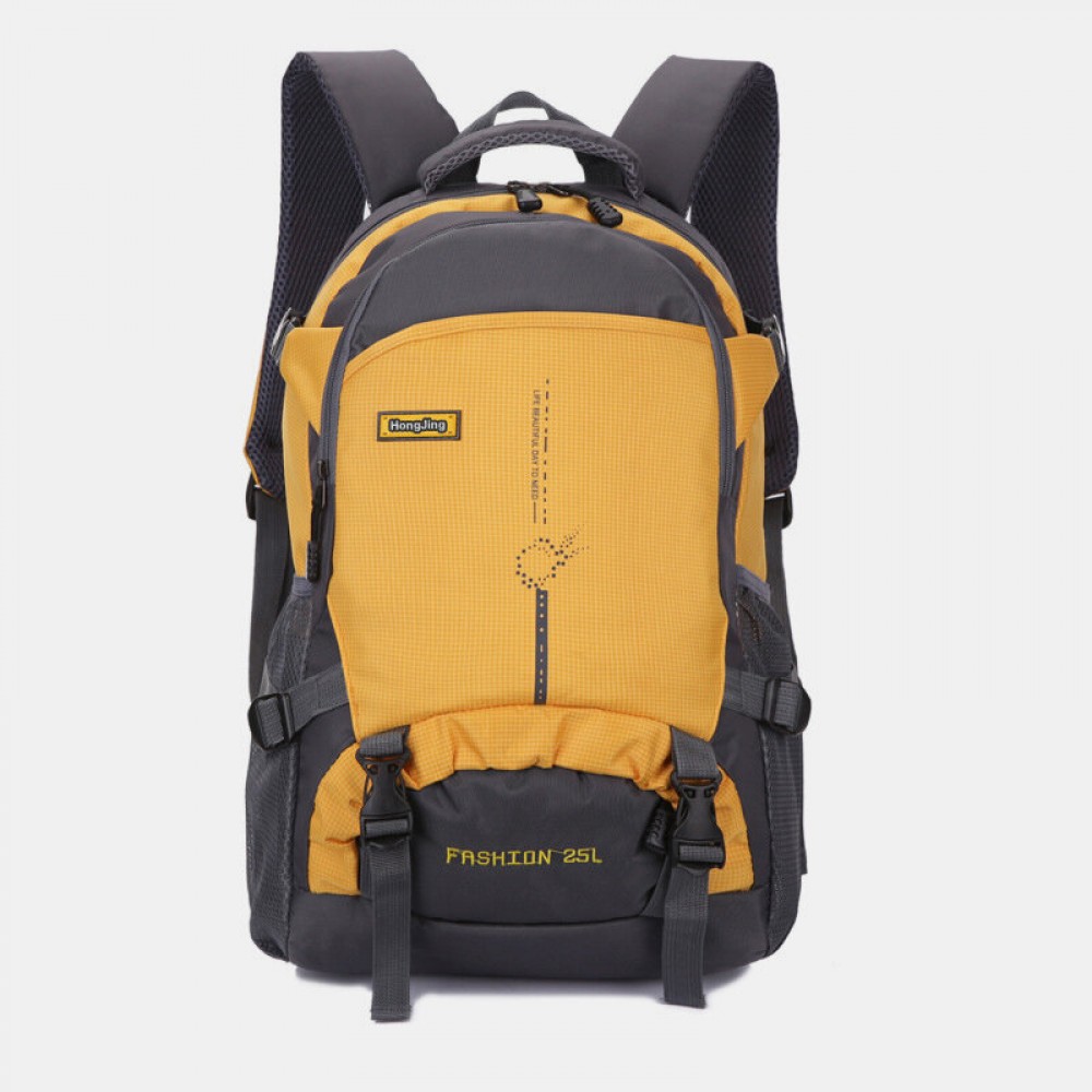 Men Waterproof Patchwork Bag Large Capacity Outdoor Backpack
