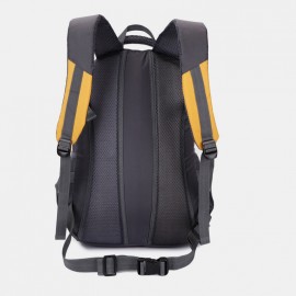 Men Waterproof Patchwork Bag Large Capacity Outdoor Backpack