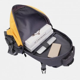 Men Waterproof Patchwork Bag Large Capacity Outdoor Backpack