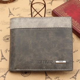 Men’s PU Leather Bifold Wallet ID Business Credit Card Holder