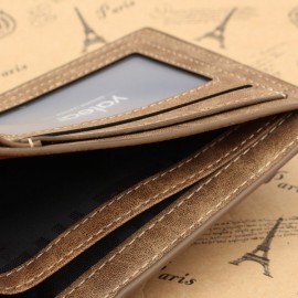 Men’s PU Leather Bifold Wallet ID Business Credit Card Holder