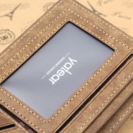 Men’s PU Leather Bifold Wallet ID Business Credit Card Holder