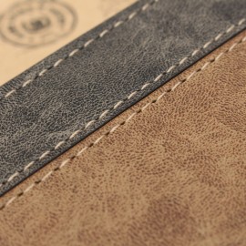Men’s PU Leather Bifold Wallet ID Business Credit Card Holder