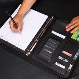 Multi-function Folder Zipper Briefcase Portable File Holder Handbag For Men