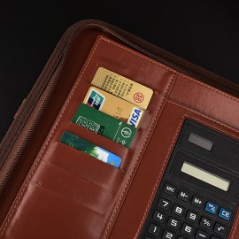 Multi-function Folder Zipper Briefcase Portable File Holder Handbag For Men