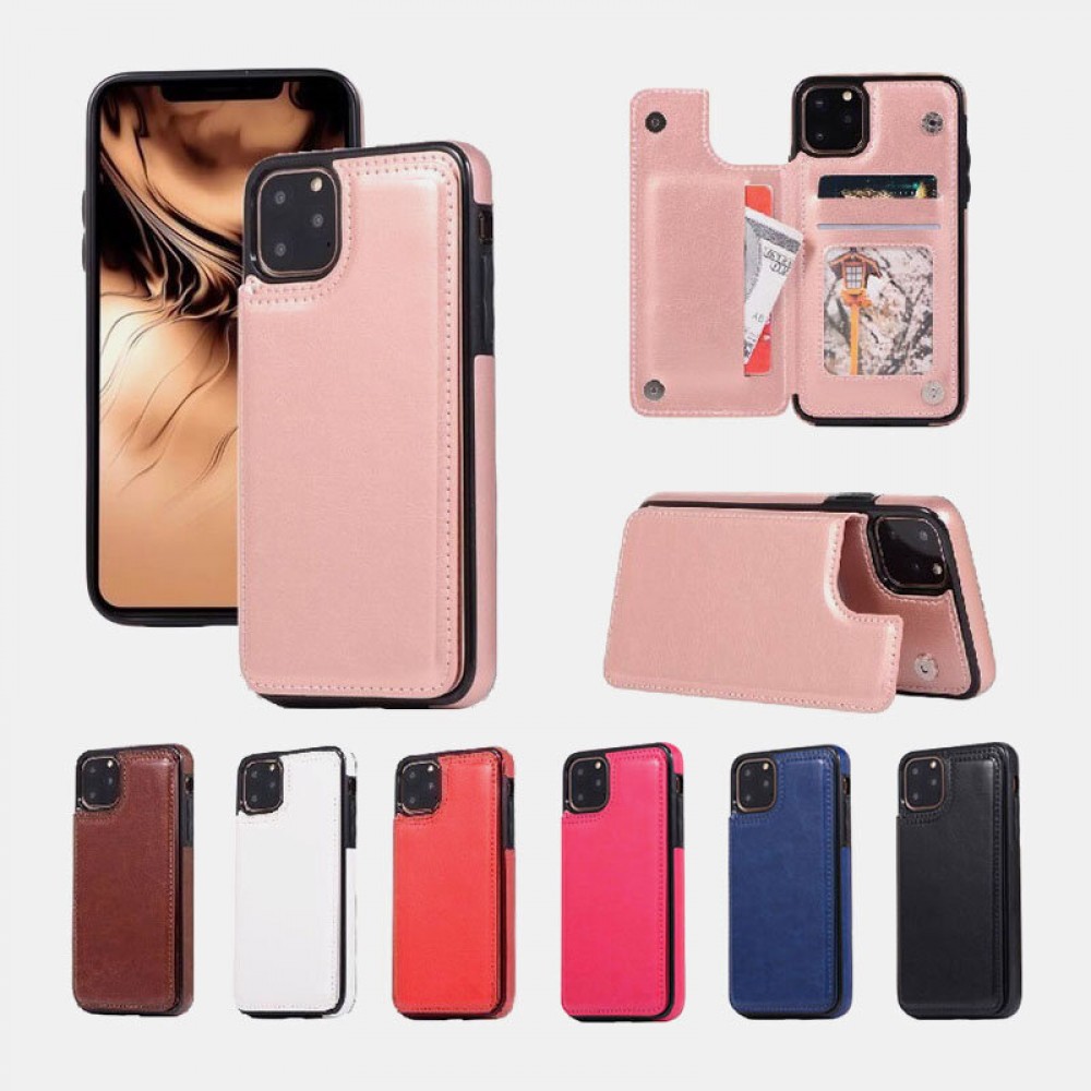 Multifunctional Leather Card Holder Wallet Phone Case For iPhone