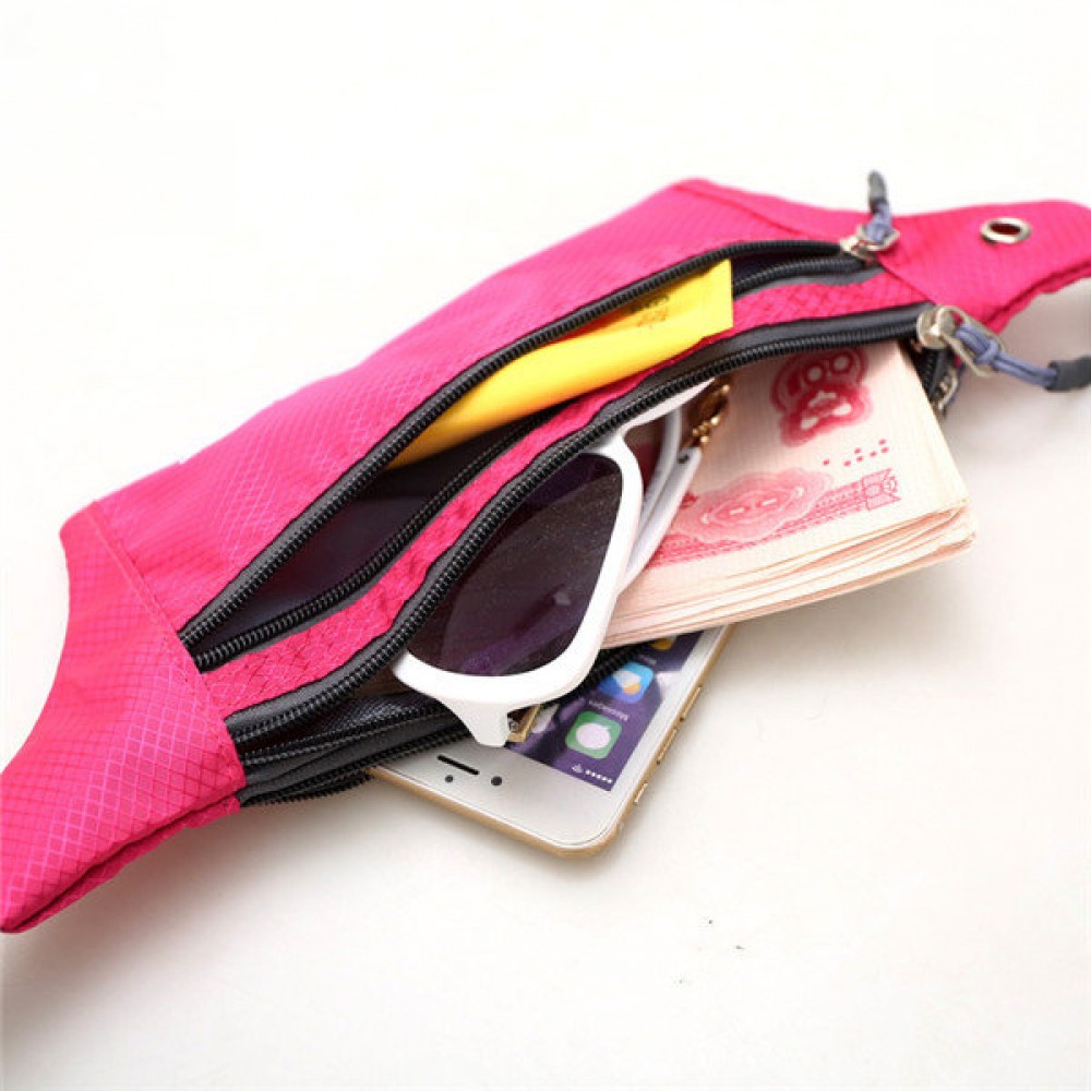 Outdoor Running Waist Bags Hiking Belt Phone Bags Sports Zipper Gym Bags Anti-theft Coin Bags