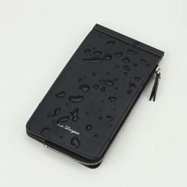 PU Leather Trifold Wallet 26 Card Slots Casual Business Card Pack For Men