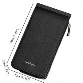 PU Leather Trifold Wallet 26 Card Slots Casual Business Card Pack For Men