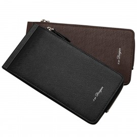 PU Leather Trifold Wallet 26 Card Slots Casual Business Card Pack For Men