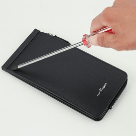 PU Leather Trifold Wallet 26 Card Slots Casual Business Card Pack For Men
